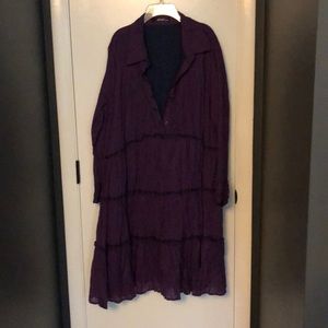 NWOT EShakti cotton/crepe tiered dress